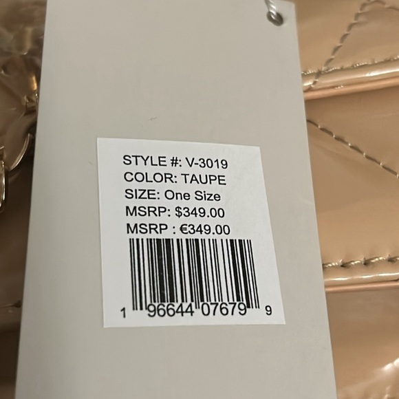 Valentino Orlandi Quilted V-Logo Bag•Gold-chain Strap& Top Handle•NWT MSRP $349 - Picture 5 of 5